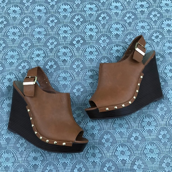 torrid Shoes - Torrid Brown Cognac Wedge Shoes